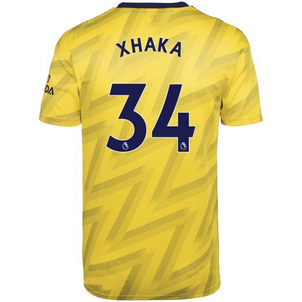 Maillot Football Arsenal NO.34 Xhaka Exterieur 2019-20 Jaune